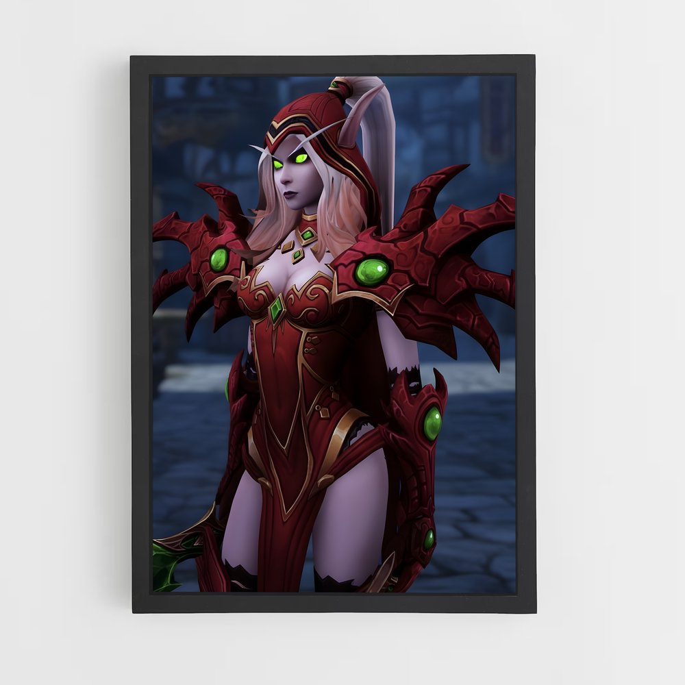 Poster L'Enchantresse Écarlate – affiche World of Warcraft (vue 2)